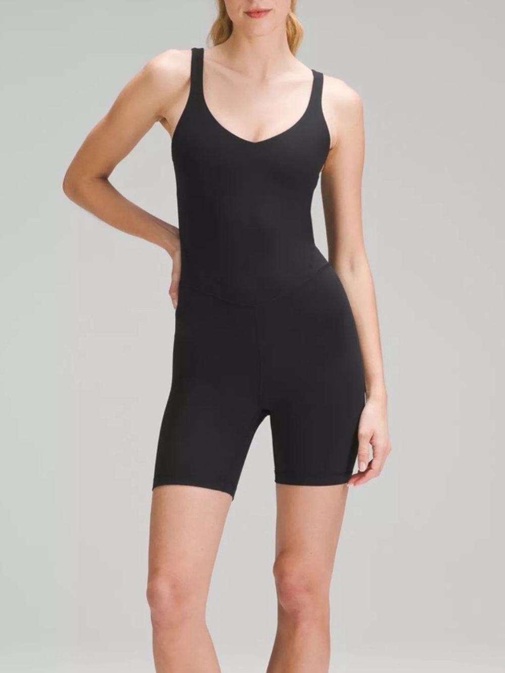 lululemon athletica Black Align Romper 6”